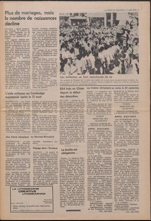 Le Soleil de Vancouver, August 17, 1973, page 3