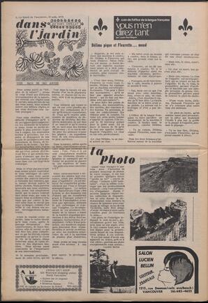 Le Soleil de Vancouver, August 10, 1973, page 8
