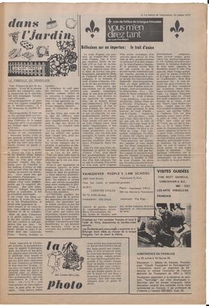 Le Soleil de Vancouver, July 20, 1973, page 5