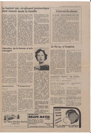 Le Soleil de Vancouver, July 13, 1973, page 9