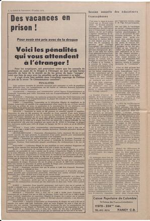 Le Soleil de Vancouver, July 13, 1973, page 4