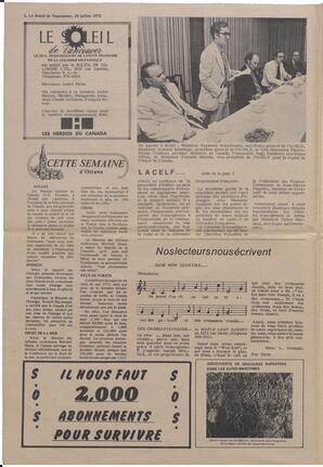 Le Soleil de Vancouver, July 13, 1973, page 2