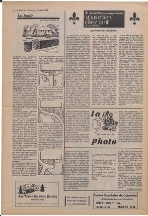 Le Soleil de Vancouver, July 6, 1973, page 8