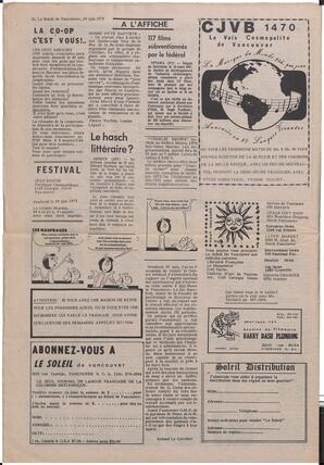 Le Soleil de Vancouver, June 29, 1973, page 12