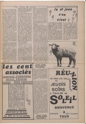 Le Soleil de Vancouver, April 18, 1973, page 7