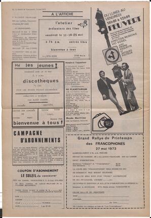 Le Soleil de Vancouver, April 11, 1973, page 12