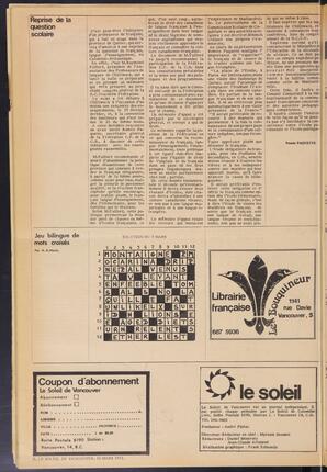 Le Soleil de Vancouver, March 12, 1971, page 2