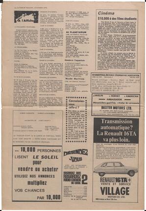 Le Soleil de Vancouver, November 13, 1970, page 12