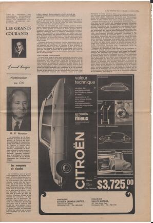 Le Soleil de Vancouver, November 13, 1970, page 3