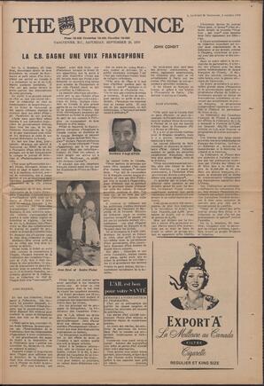 Le Soleil de Vancouver, October 2, 1970, page 9