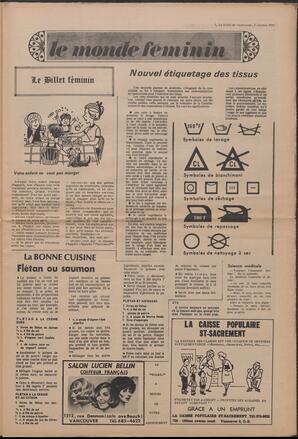Le Soleil de Vancouver, October 2, 1970, page 5