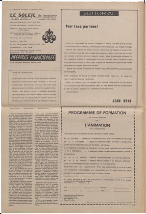 Le Soleil de Vancouver, September 25, 1970, page 2