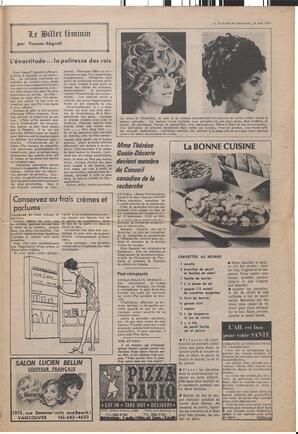 Le Soleil de Vancouver, August 14, 1970, page 9