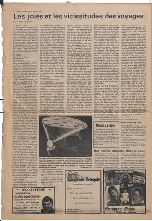 Le Soleil de Vancouver, August 14, 1970, page 8