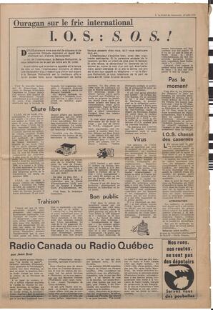 Le Soleil de Vancouver, August 14, 1970, page 5