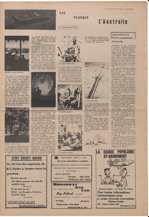 Le Soleil de Vancouver, August 7, 1970, page 3