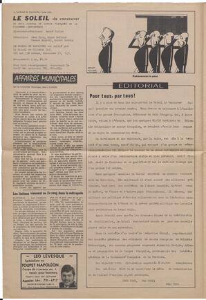Le Soleil de Vancouver, August 7, 1970, page 2