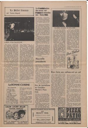 Le Soleil de Vancouver, June 19, 1970, page 9