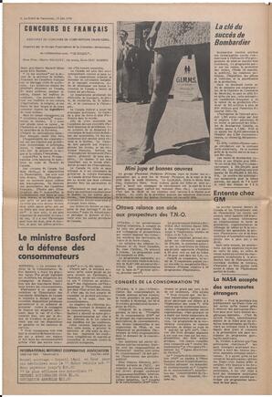 Le Soleil de Vancouver, June 19, 1970, page 6