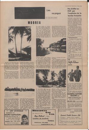 Le Soleil de Vancouver, June 19, 1970, page 5