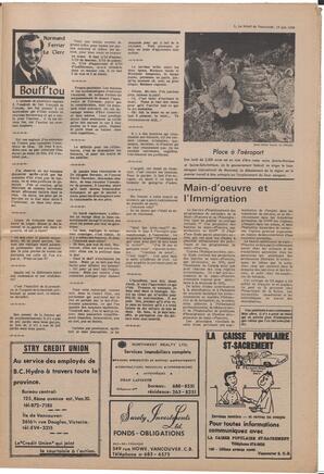 Le Soleil de Vancouver, June 19, 1970, page 3