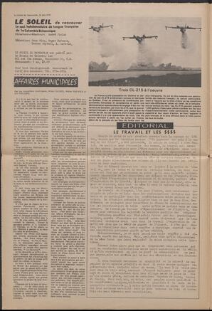 Le Soleil de Vancouver, June 12, 1970, page 2