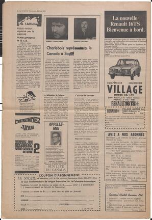 Le Soleil de Vancouver, May 29, 1970, page 12