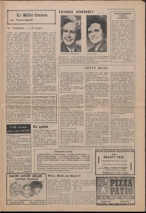 Le Soleil de Vancouver, May 29, 1970, page 9