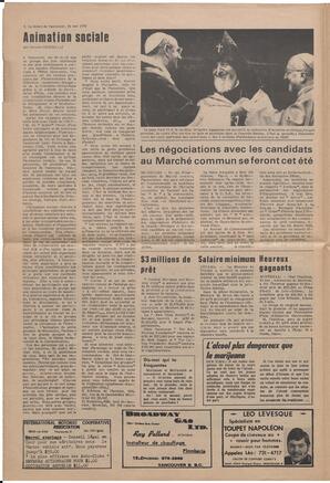Le Soleil de Vancouver, May 22, 1970, page 6