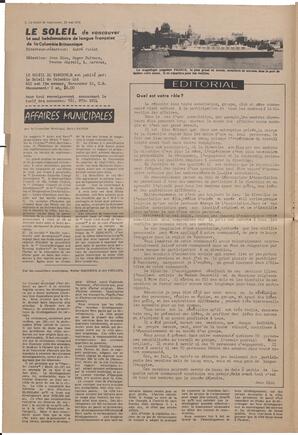 Le Soleil de Vancouver, May 22, 1970, page 2
