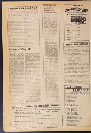 Le Soleil de Vancouver, May 8, 1970, page 12