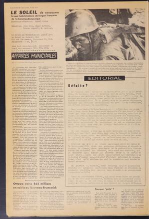 Le Soleil de Vancouver, May 8, 1970, page 2