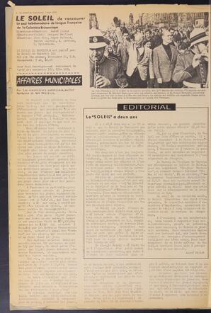 Le Soleil de Vancouver, May 1, 1970, page 3