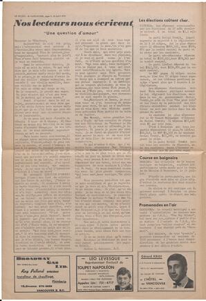 Le Soleil de Vancouver, April 24, 1970, page 6