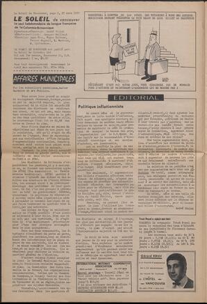 Le Soleil de Vancouver, March 27, 1970, page 2
