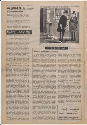 Le Soleil de Vancouver, March 6, 1970, page 2
