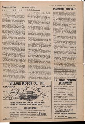 Le Soleil de Vancouver, February 6, 1970, page 10