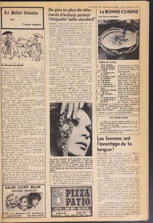 Le Soleil de Vancouver, January 30, 1970, page 9