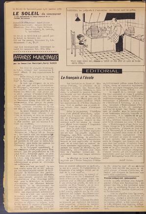Le Soleil de Vancouver, January 30, 1970, page 2