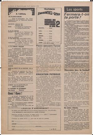Le Soleil de Vancouver, January 23, 1970, page 12