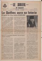 Le Soleil de Vancouver, January 16, 1970