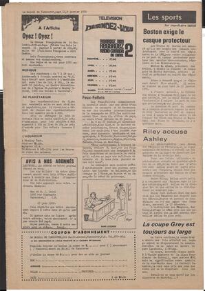 Le Soleil de Vancouver, January 9, 1970, page 12