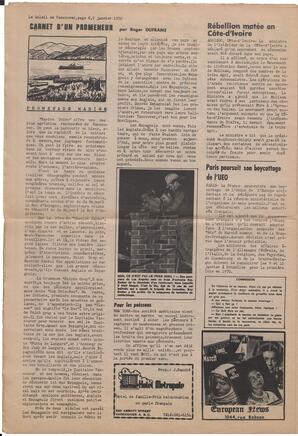 Le Soleil de Vancouver, January 9, 1970, page 8