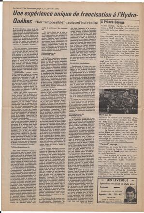 Le Soleil de Vancouver, January 9, 1970, page 4