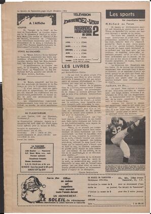 Le Soleil de Vancouver, December 12, 1969, page 12