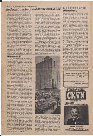 Le Soleil de Vancouver, December 12, 1969, page 6