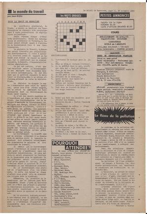 Le Soleil de Vancouver, November 28, 1969, page 11