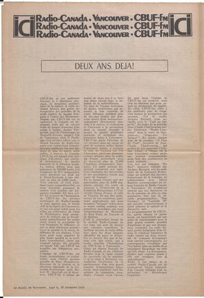 Le Soleil de Vancouver, November 28, 1969, page 6