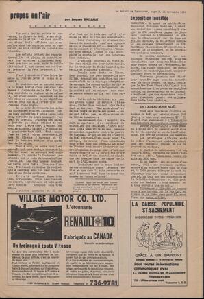 Le Soleil de Vancouver, November 21, 1969, page 3
