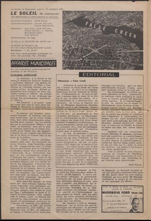 Le Soleil de Vancouver, November 21, 1969, page 2